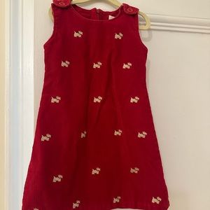 Red Corduroy Scottie Dog Jumper, 6yr, Christmas outfit